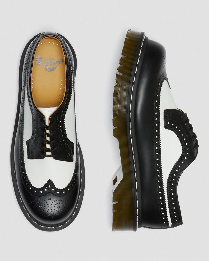 Black Men's Dr Martens 3989 Bex Smooth Leather Brogue Oxfords Shoes | CA 612NWY